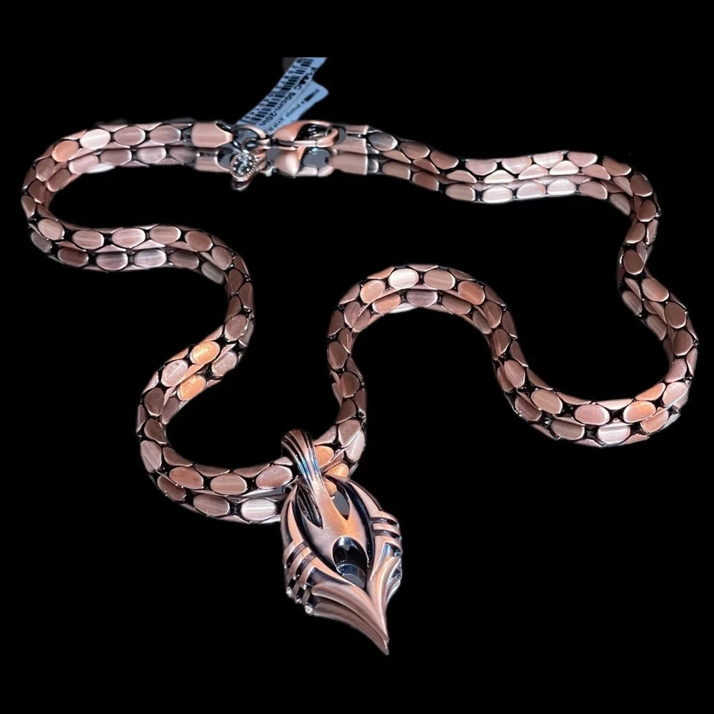 Bico Australia Basco Men’s Tribal Pendant Necklace 20” Plated NWT Rare